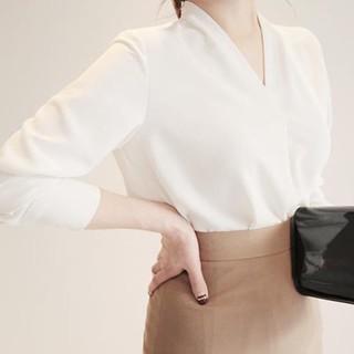 Áo sơ mi công sở cổ tim