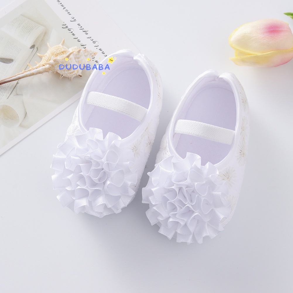 Giày Công Chúa Chống Trượt Đính Hoa Dễ Thương Cho Bé Gái