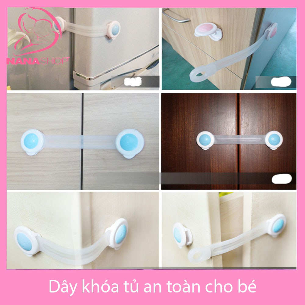 Dây khóa cửa tủ hình gấu an toàn cho bé