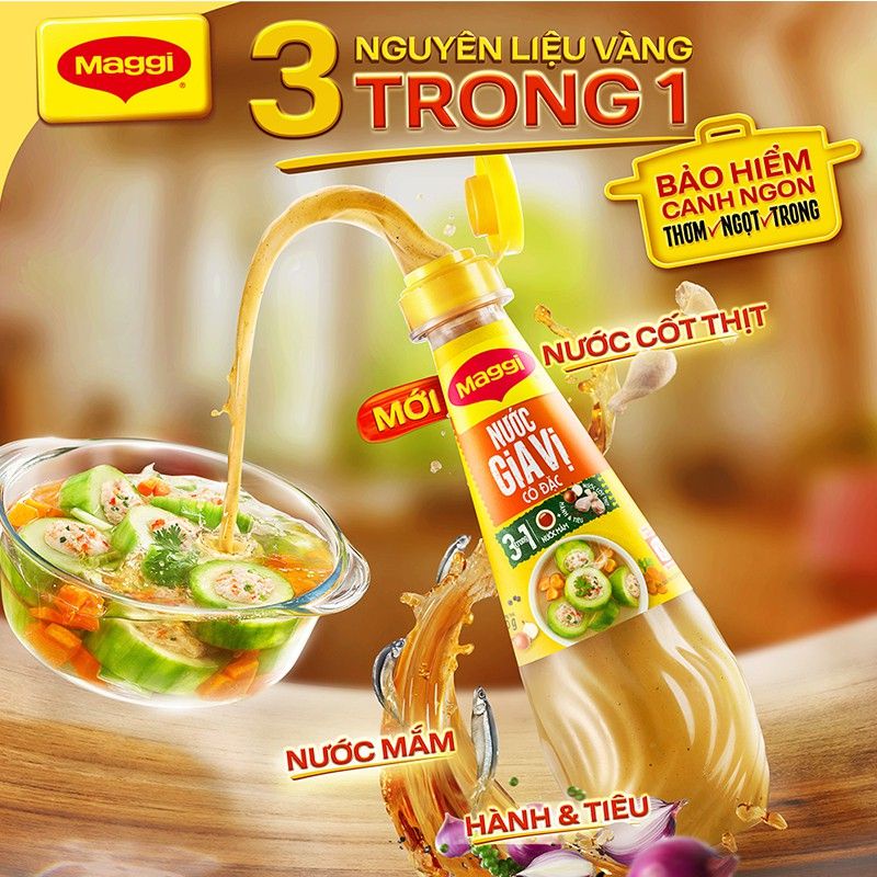 (Date mới 2024) Nước gia vị cô đặc Maggi chai 350g
