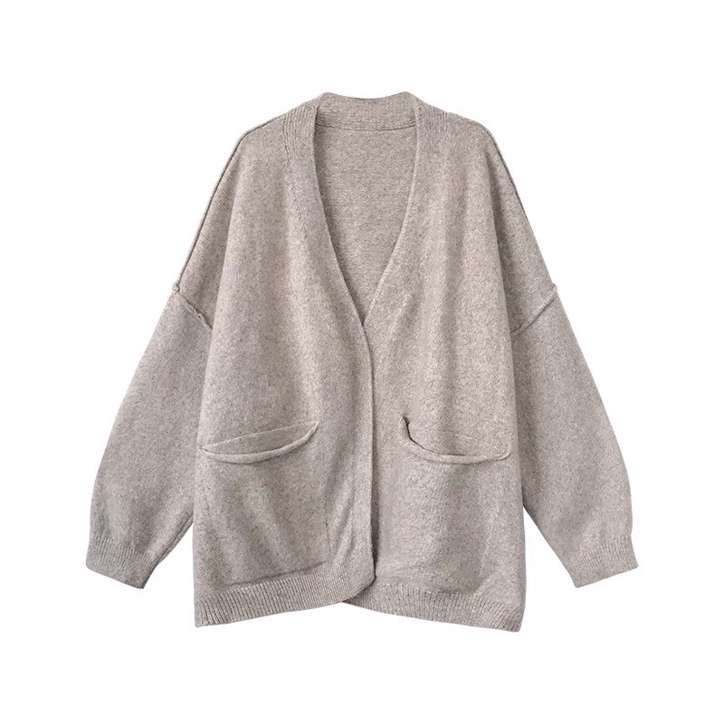 Áo Khoác Cardigan Trơn Lộ Viền Cực Hót M034-Violet