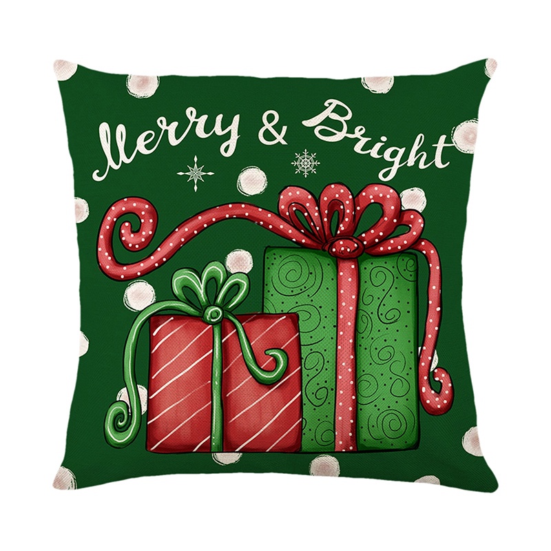 1 Vỏ Gối Đơn In Hình Ông Già Noel Tuần Lộc Trang Trí Nhà Cửa Dịp Giáng Sinh