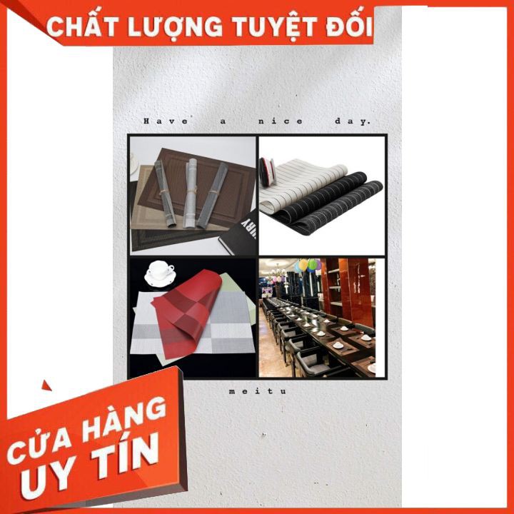 [SIÊU SALE] Tấm Lót Trang Trí Bàn Ăn (30cm x 45cm) Cao Cấp Chống Thấm Nước