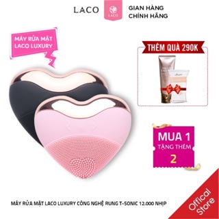 Chính hãng - Combo Máy rửa mặt Laco Luxury + Sữa rửa mặt DNA + Bông tẩy trang
