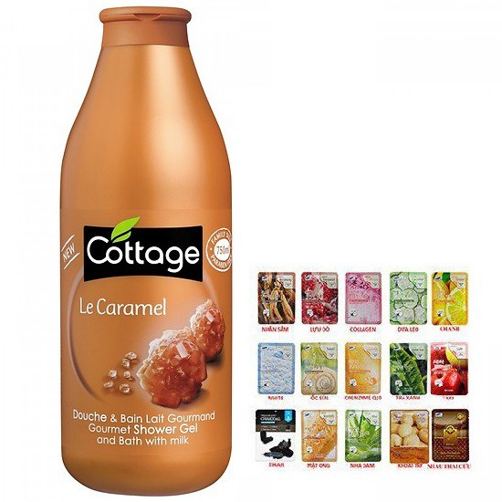  Sữa Tắm Dưỡng Thể Trắng Da Cottage 750ml Pháp ( Hàng Chính Hãng )