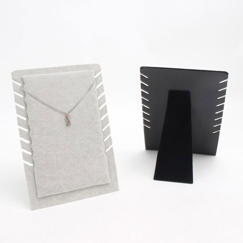 Youyo Giá Đỡ Trưng Bày Vòng cổ Bằng Flannel Màu Đen Trưng Bày