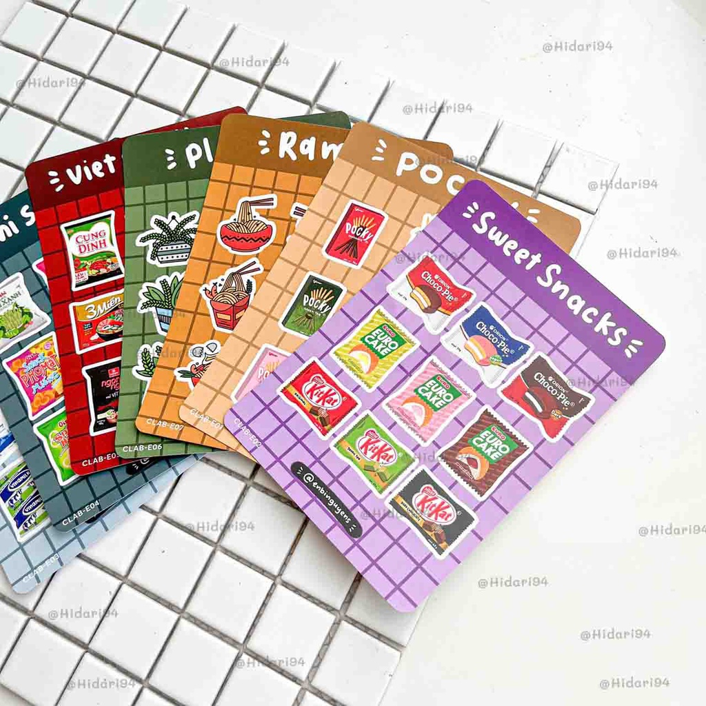 [VOL 1] Sticker Món Ăn, Nước Uống Việt Nam Dễ Thương by Enbinguyen | Hidari Shop