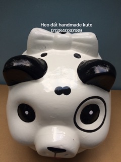 Heo đất handmade chó đom Nơ XL