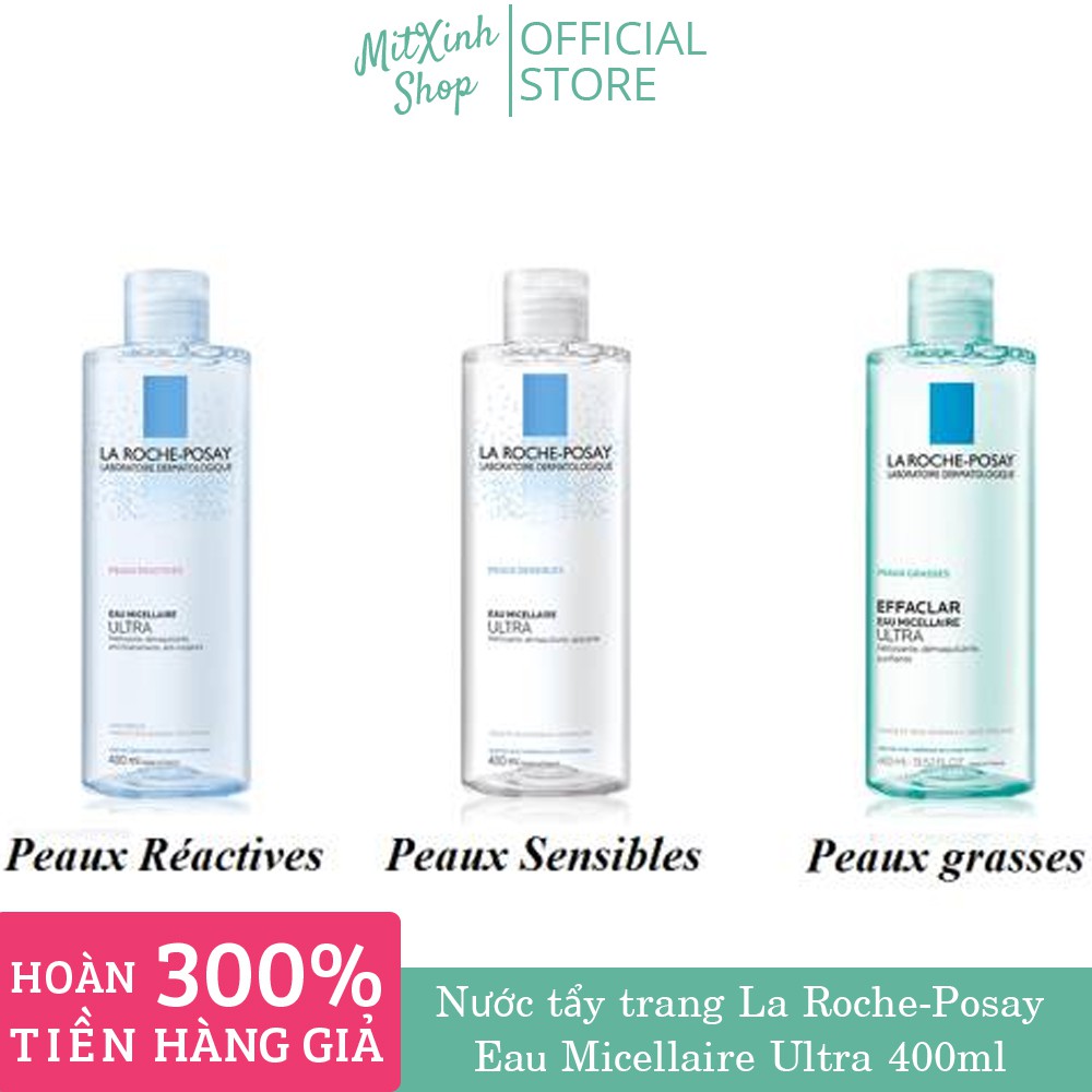 Nước tẩy trang La Roche-Posay cho da nhạy cảm, da dầu nhạy cảm Micellar Water 400ml