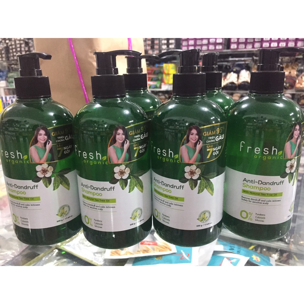 Dầu Gội Tràm Trà Trị Gàu Fresh Organic Tea Tree Oil 500g