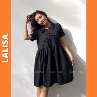 Đầm Babydoll LALISA Váy Babydoll Dáng Ngắn Xòe Cổ Sơ Mi Thắt Nơ Dễ Thương Hàn Quốc Ulzzang VD019