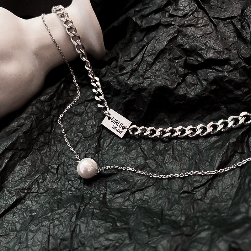 Dây chuyền đính hạt ngọc trai phong cách retro thời trang