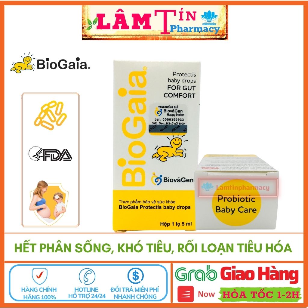 Men Vi Sinh Biogaia Gouttes/Protectis Baby 5ml - Hàng Chính Hãng