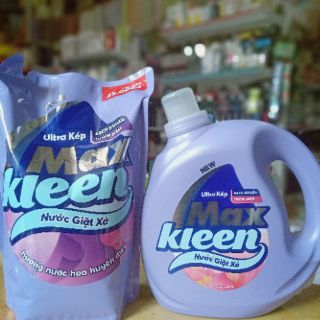 Combo túi và chai nước giặt Maxkleen 4800ml
