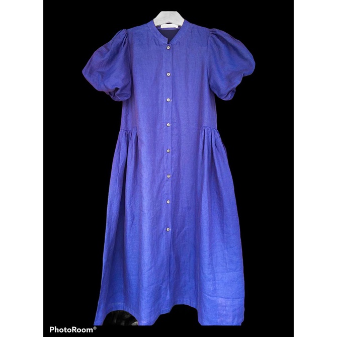 Rập Giấy 30099 - Đầm nhún eo, tay phồng lồng đèn