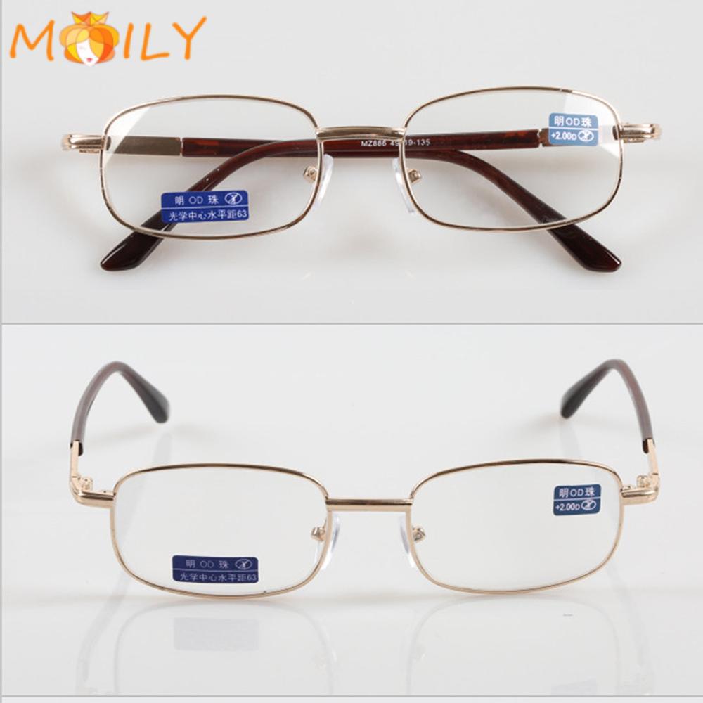 MOILY Vision Care Reading Glasses High-definition PC Frames Presbyopic Glasses Portable Metal Unisex Eyewear Eyeglasses
