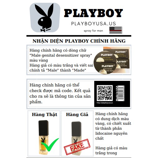 [100% chính hãng] Playboy chai xịt khoáng tai thỏ tình yêu - Hiệu Quả cho phái mạnh - 5 ml