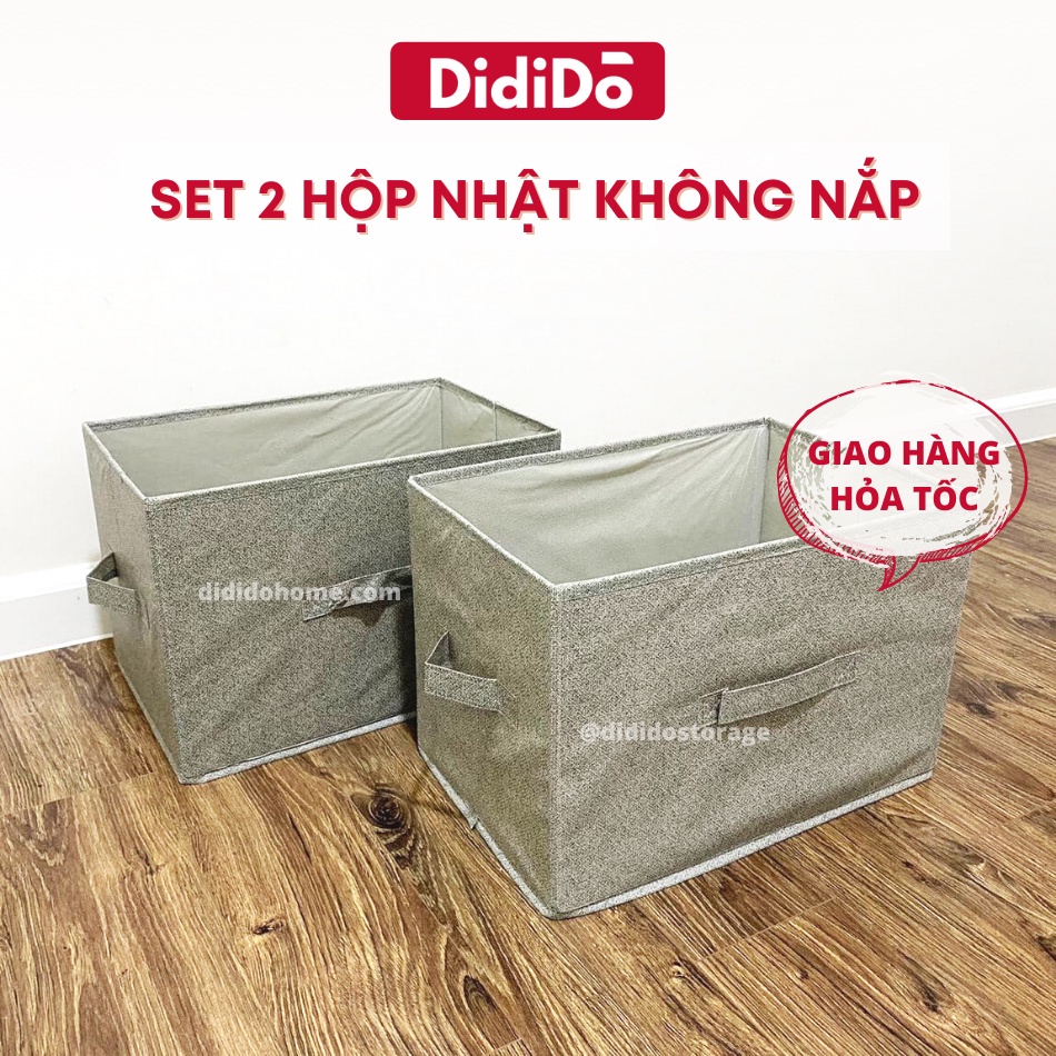 Set 2 hộp vải đựng đồ DidiDo phong cách Nhật Bản