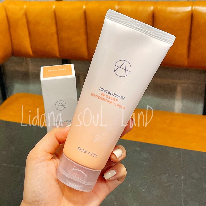 Sữa tắm truyền trắng & tẩy tế bào chết body Skin Atti Pink Blossom In Shower Whitening Body Cream Hàn Quốc | BigBuy360 - bigbuy360.vn