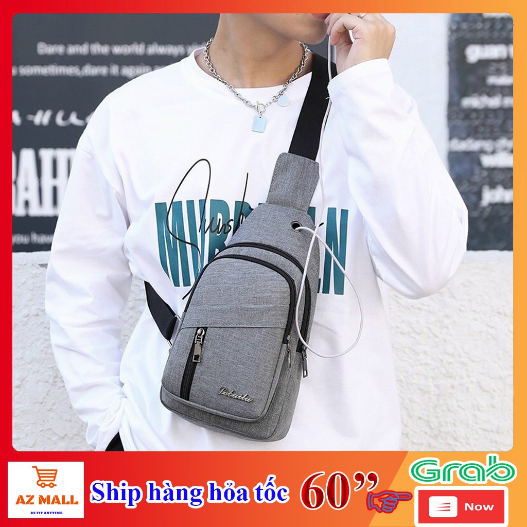 Túi đeo chéo nam TC120 Thiết kế theo Phong Cách Hàn Quốc sang trọng trẻ trung và lịch sự, Tích hợp lỗ tai nghe | BigBuy360 - bigbuy360.vn