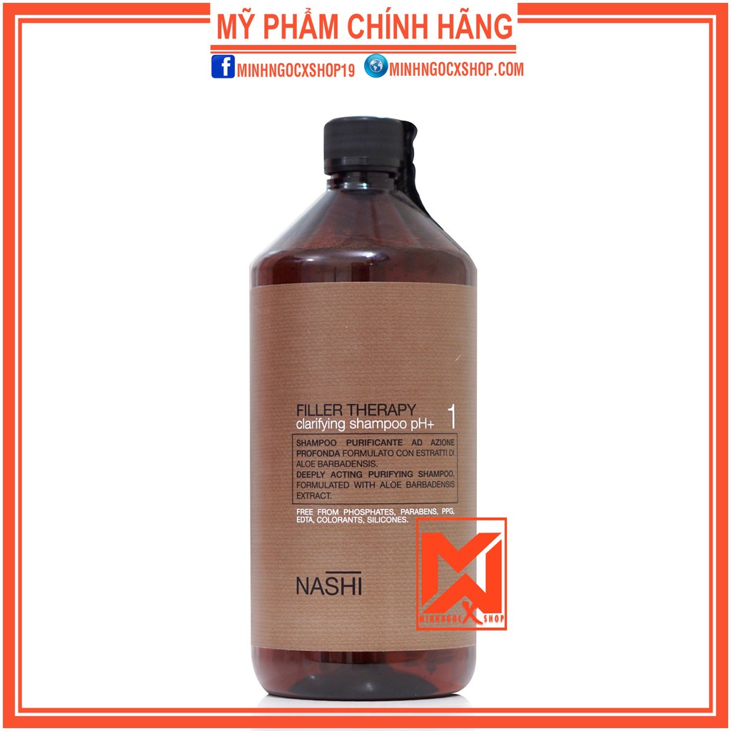 ✅[ NASHI ] DẦU GỘI LÀM SẠCH TÓC  NASHI FILLER THERAPY CHAI SỐ 1 1000ML CHÍNH HÃNG