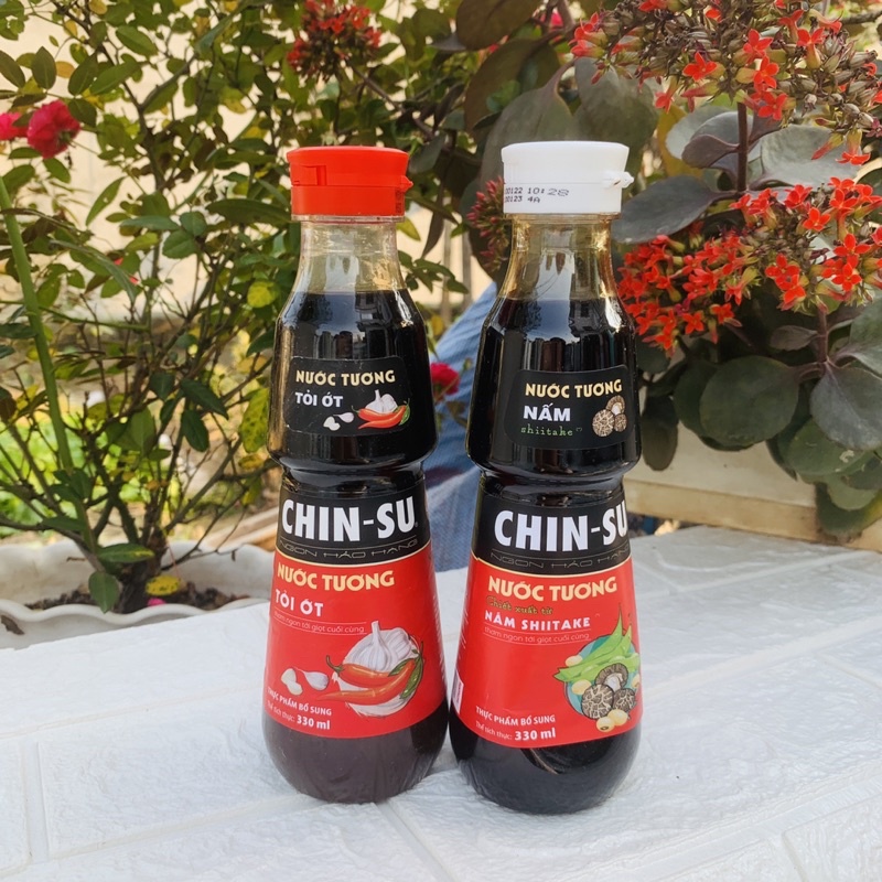 Nước Tương Chin-Su Tỏi Ớt 330ml cay và không cay