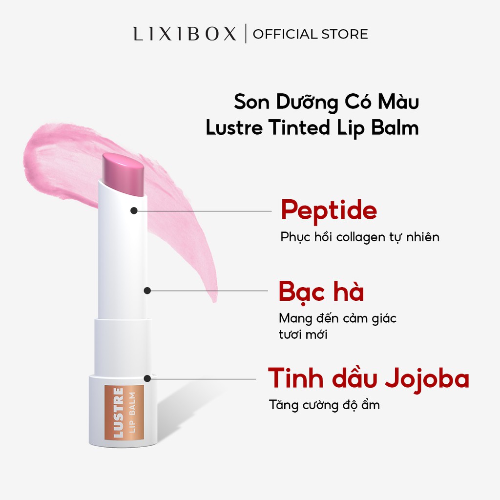 [Mã COSLXTET56 giảm 10% đơn 600K] Son Dưỡng Có Màu Lustre Tinted Lip Balm - 2.9gr