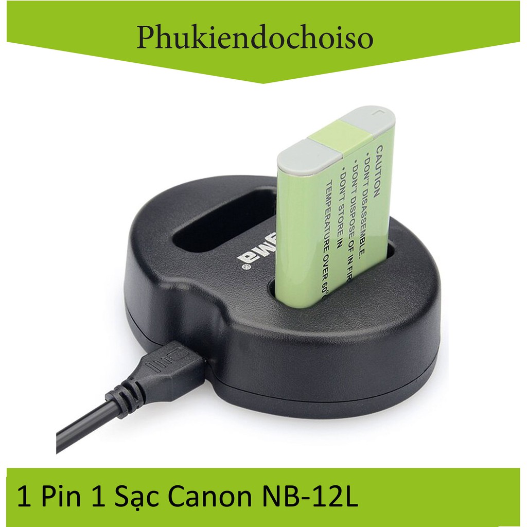 Pin sạc Kingma cho Canon NB-12L + Hộp đựng Pin, Thẻ nhớ