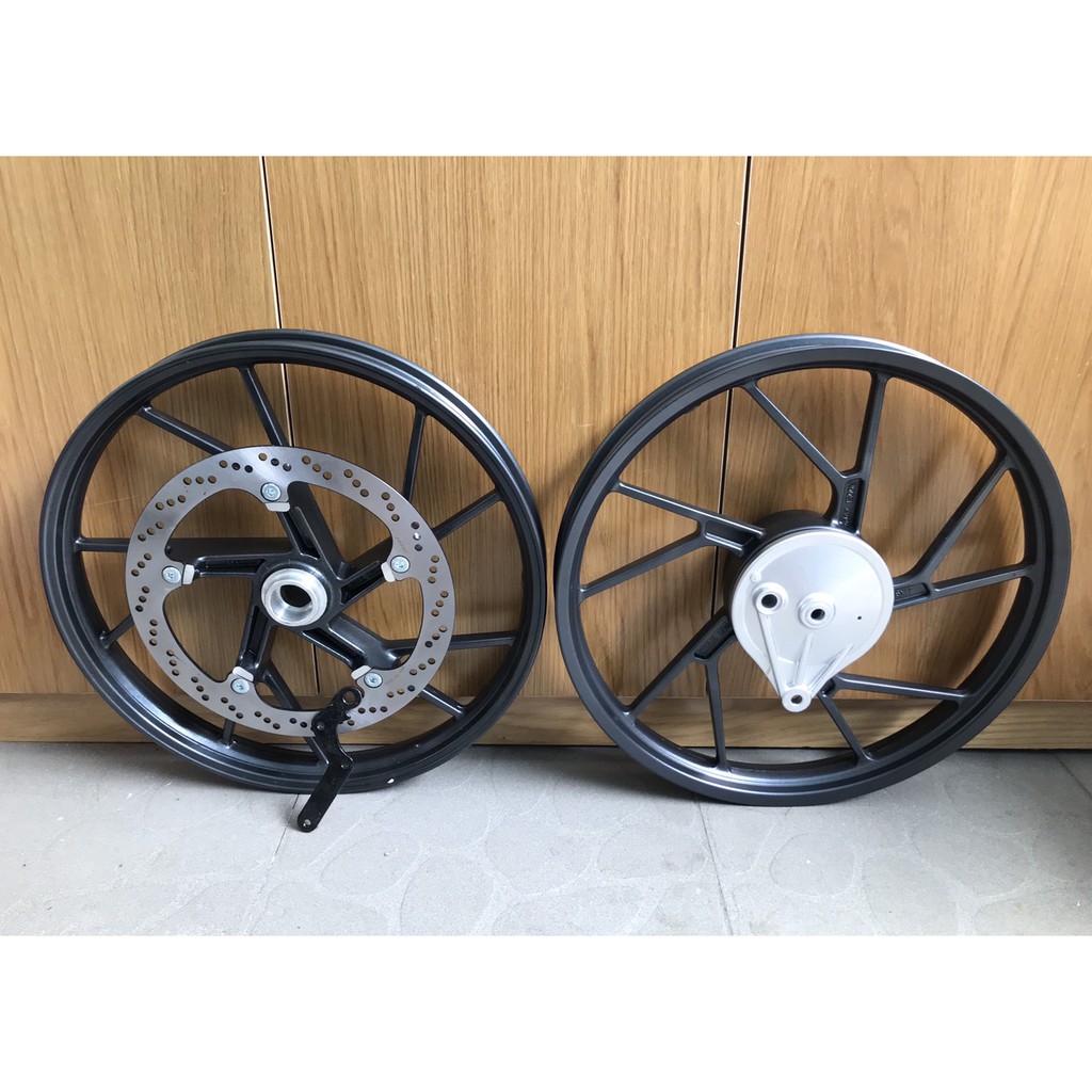 MÂM VÀNH ĐÚC RAIDER ĐĨA LỚN TRƯỚC SAU ĐÙM LỚN(PHANH CƠ) CHO CÁC DÒNG XE HONDA YAMAHA SUZUKI