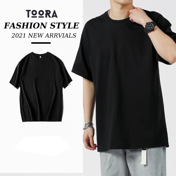 Áo Thun Nam Nữ TRƠN UNISEX Form Rộng Tay Lỡ - Kiểu áo phông nữ thun Cotton Trắng và Đen TOORA