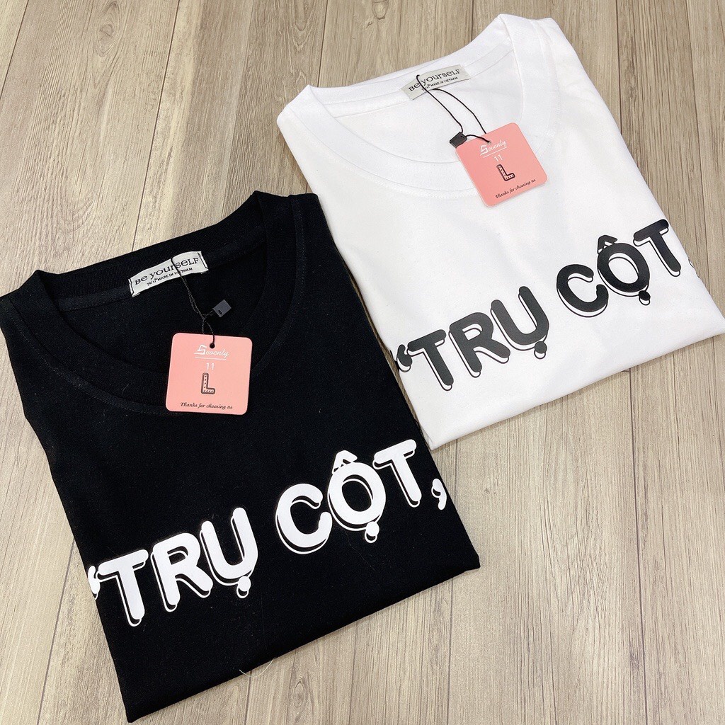 Áo Thun Nóc nhà Trụ cột áo đôi Nam Nữ Áo Phông cặp Unisex vải cotton thoáng mát cổ tròn bigsize XXL 2XL