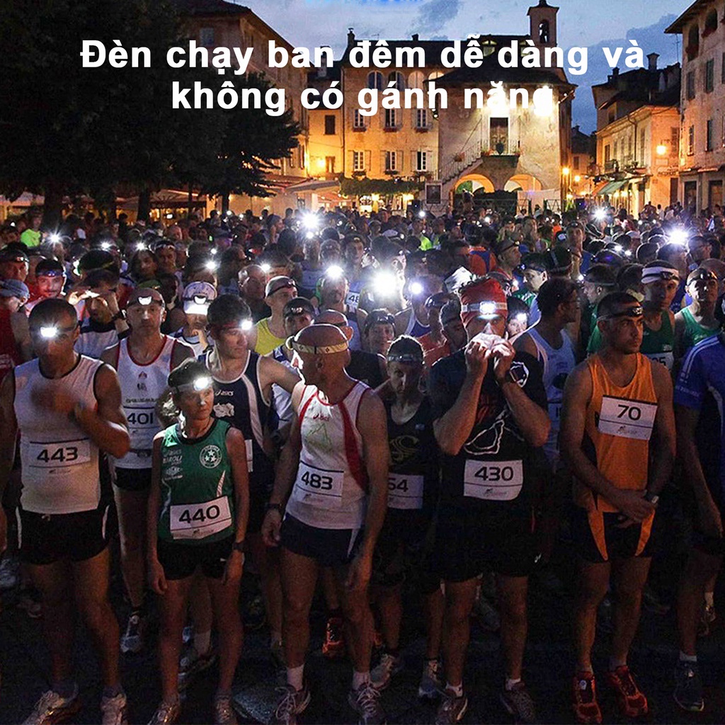 đèn led đội đầu , đèn pha LED chống nước kèm sạc USB , đèn pin đội đầu tầm xa du lịch dã ngoại câu