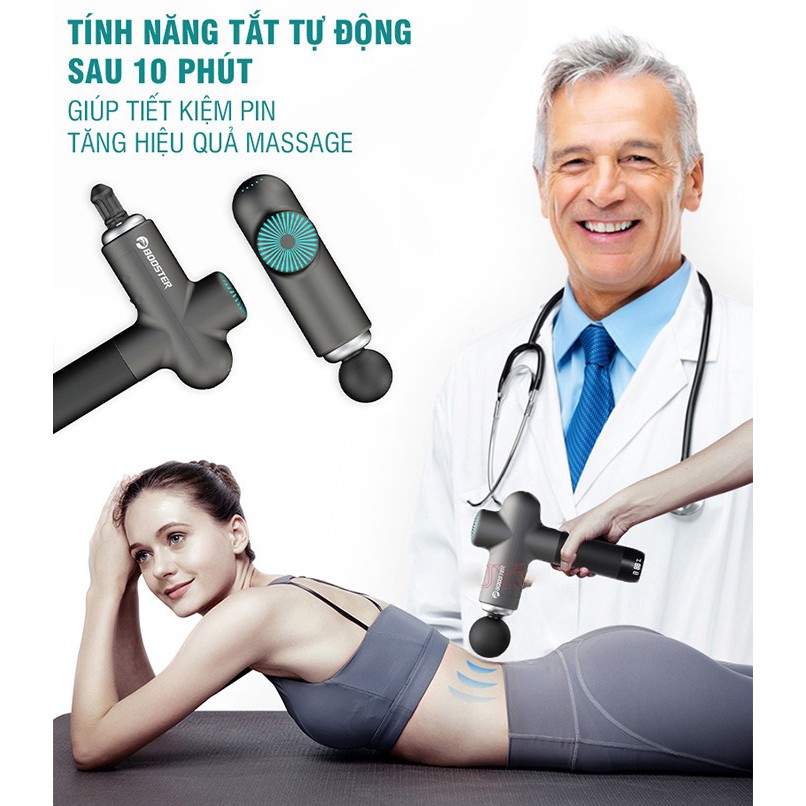Súng massage gun Ai Booster Lightsaber, Máy massage gun thư giãn cơ, trị liệu, 4 chế độ, 5 tốc độ, Công suất 126W