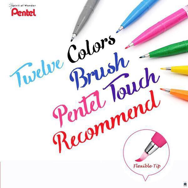 Bút viết thư pháp Pentel/Calligraphy - Pentel Brush Sign Pen - SES15