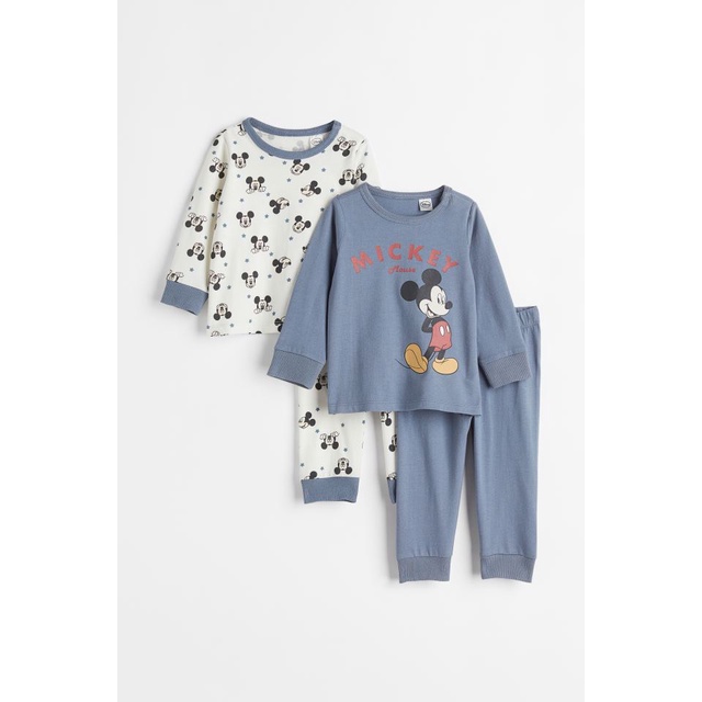 Đồ bộ dài tay thu đông cho bé trai - Set 2 bộ Mickey Next cho bé trai size 2-8t (9-23kg)