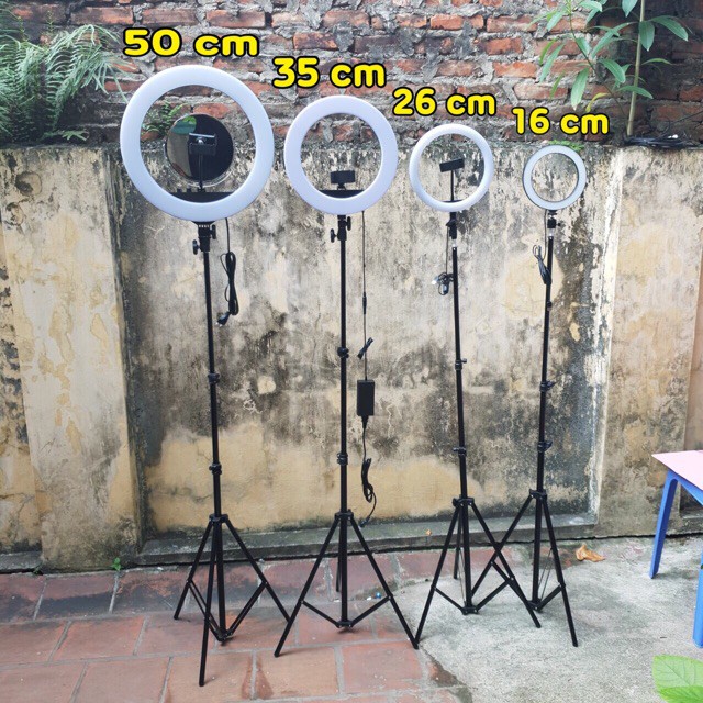 ĐỦ BỘ - Đèn led livetream 26cm, trang điểm, spa