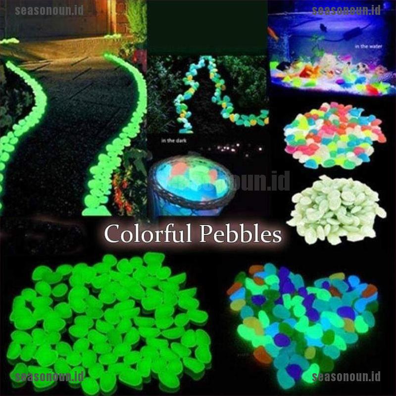 50 Viên đá dạ quang trang trí bể cá sân vườn