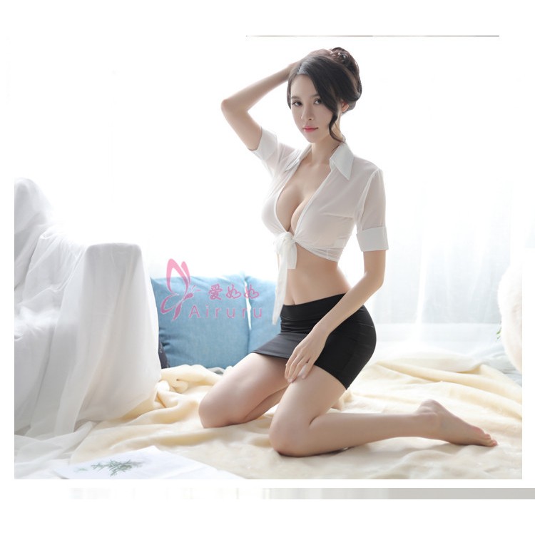 Cosplay thư ký croptop sexy C059