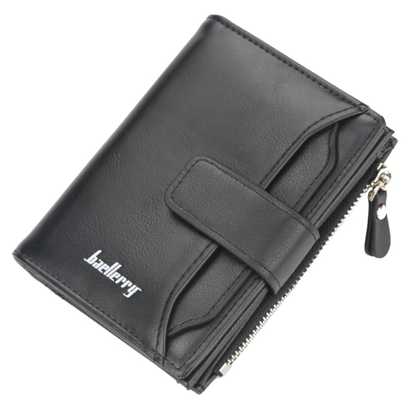 Ví Da PU Dáng Ngắn Gập Đôi Phong Cách Vintage Thời Trang Cho Nam