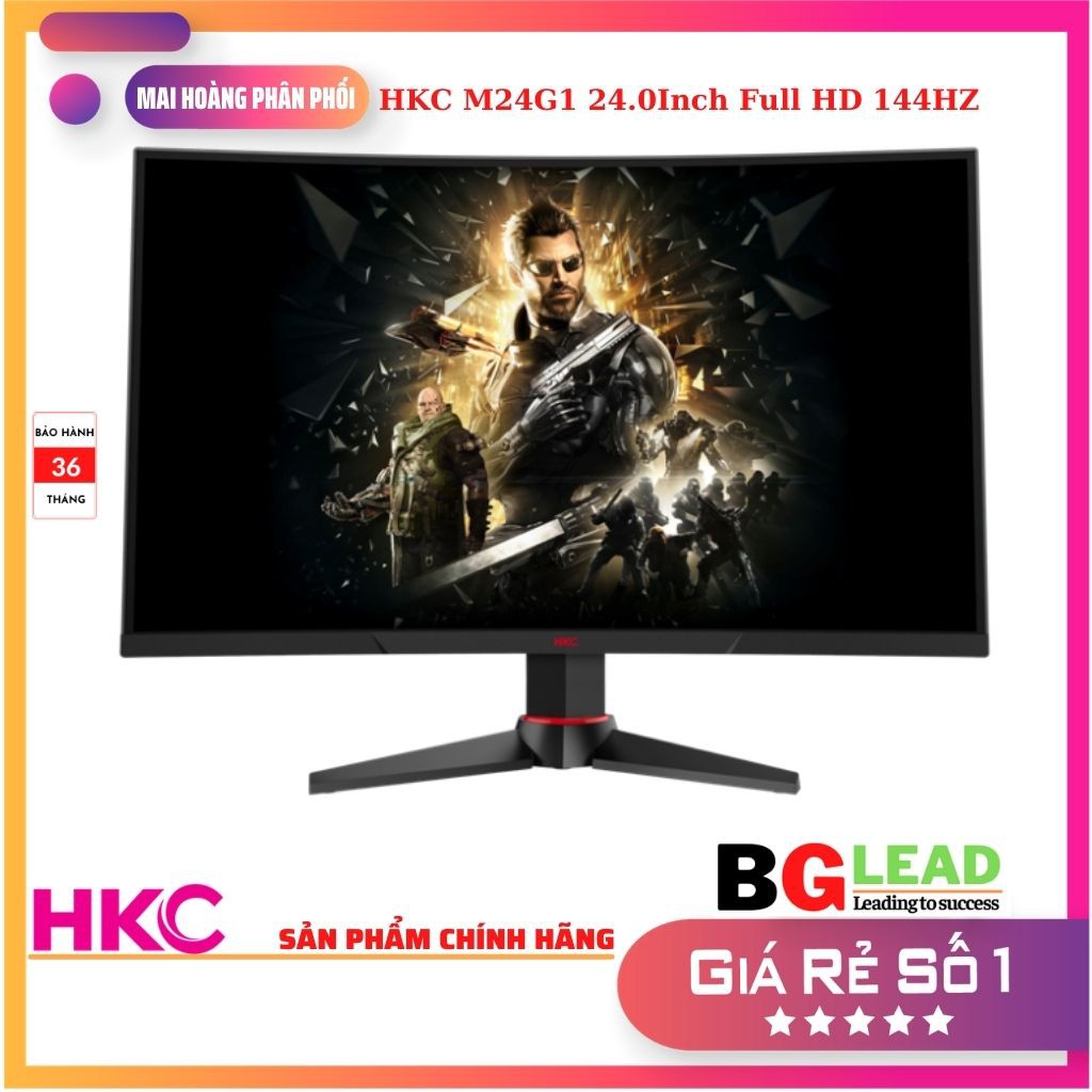 Màn hình gaming HKC M24G1 24Inch Full HD 144HZ - Màn hình LED cong