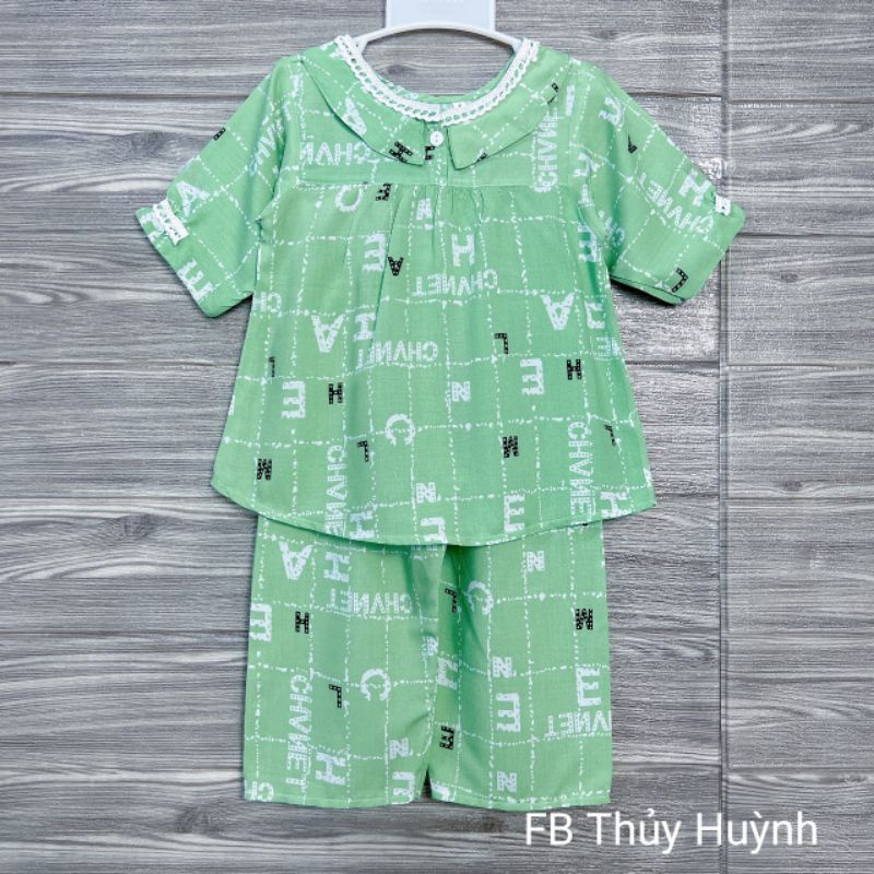 Bộ tole lanh tay lỡ quần dài cho bé gái.