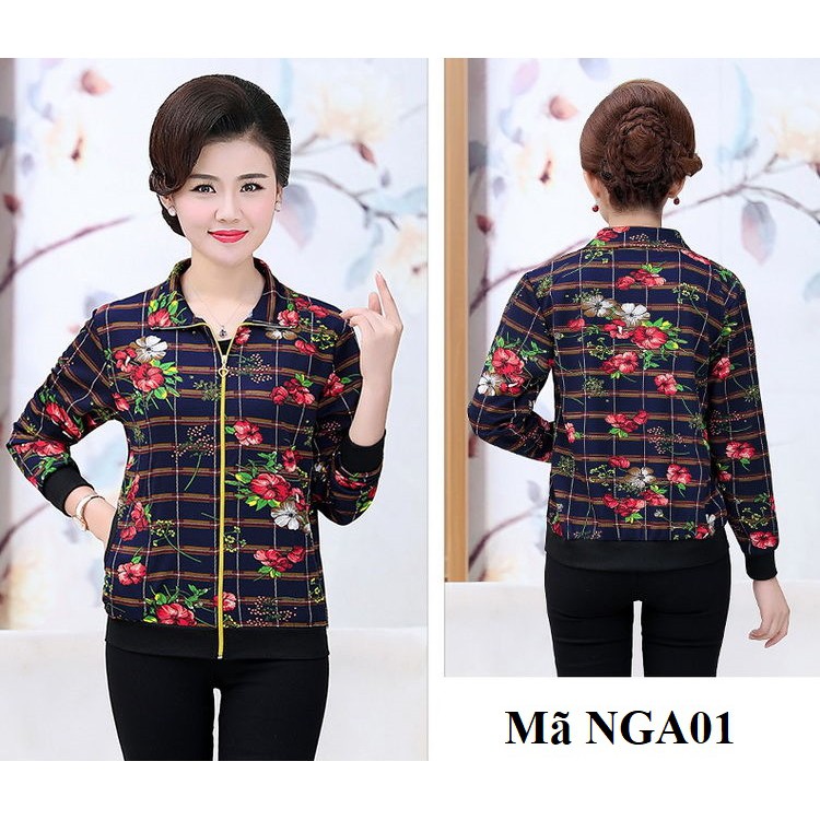 Áo khoác trung niên 1 lớp mỏng nhẹ nhàng - NGA01 NGA02 NGA03 NGA04