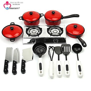 Bộ đồ chơi nấu ăn 13 mô hình xong nồi chảo mini cho bé đóng vai đầu bếp