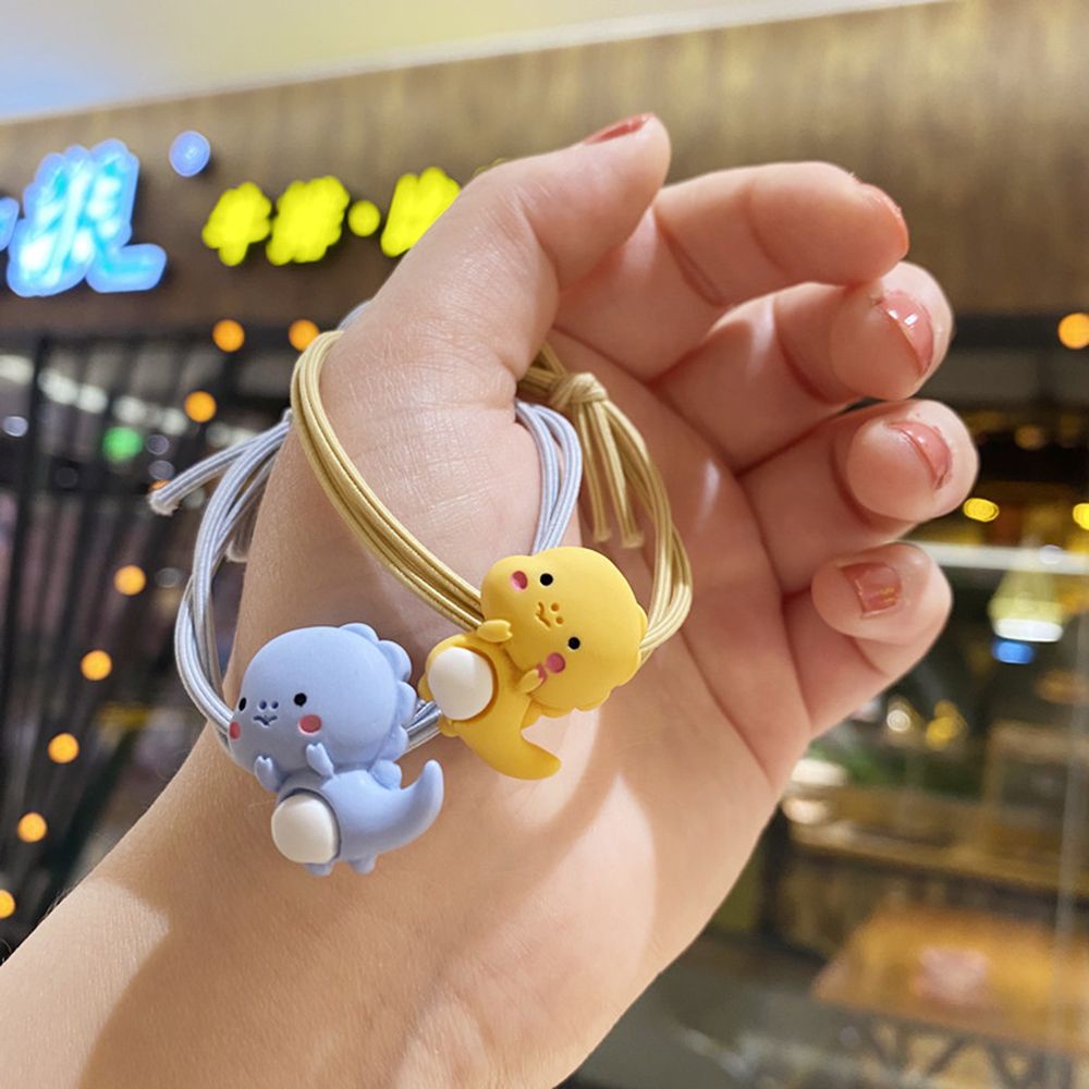 Dây buộc tóc cao su hình khủng long dễ thương nhiều màu độc đáo