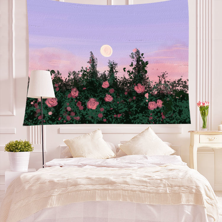 Thảm treo tường vải treo tường decor trang trí phòng ngủ Nền vải trong treo vải net phòng người nổi tiếng phòng khác
