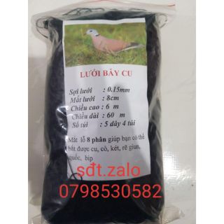 60m Lưới 8 Phân Bẫy cu, cò, két, rẽ giun, quốc,bip