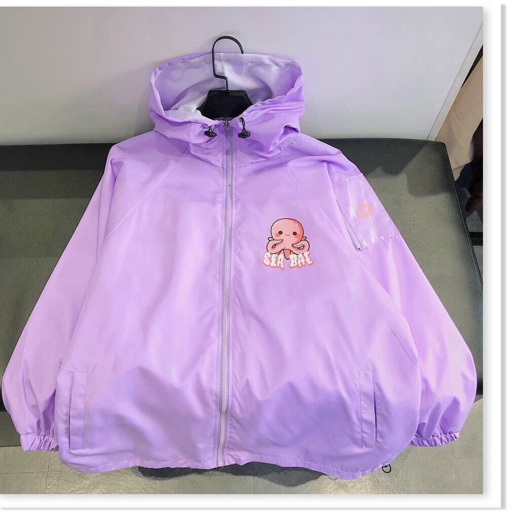 ÁO KHOÁC DÙ IN HÌNH BẠCH TUỘC SEA BEA CỰC ĐẸP ĐỦ SIZE M L XL