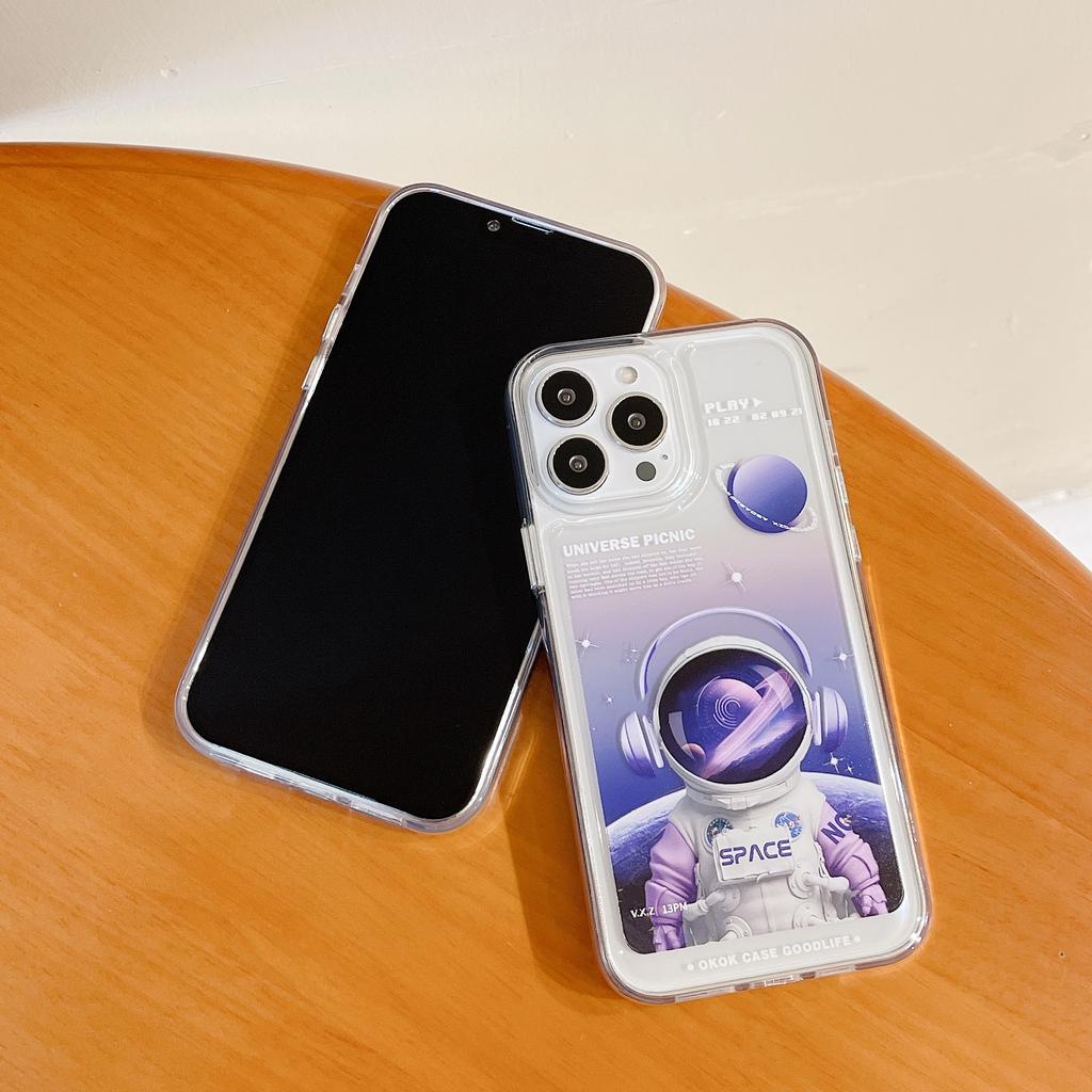 Ốp Điện Thoại Mềm Hình Phi Hành Gia Cho iphone 13promax 12 11 7plus X XR 8 7