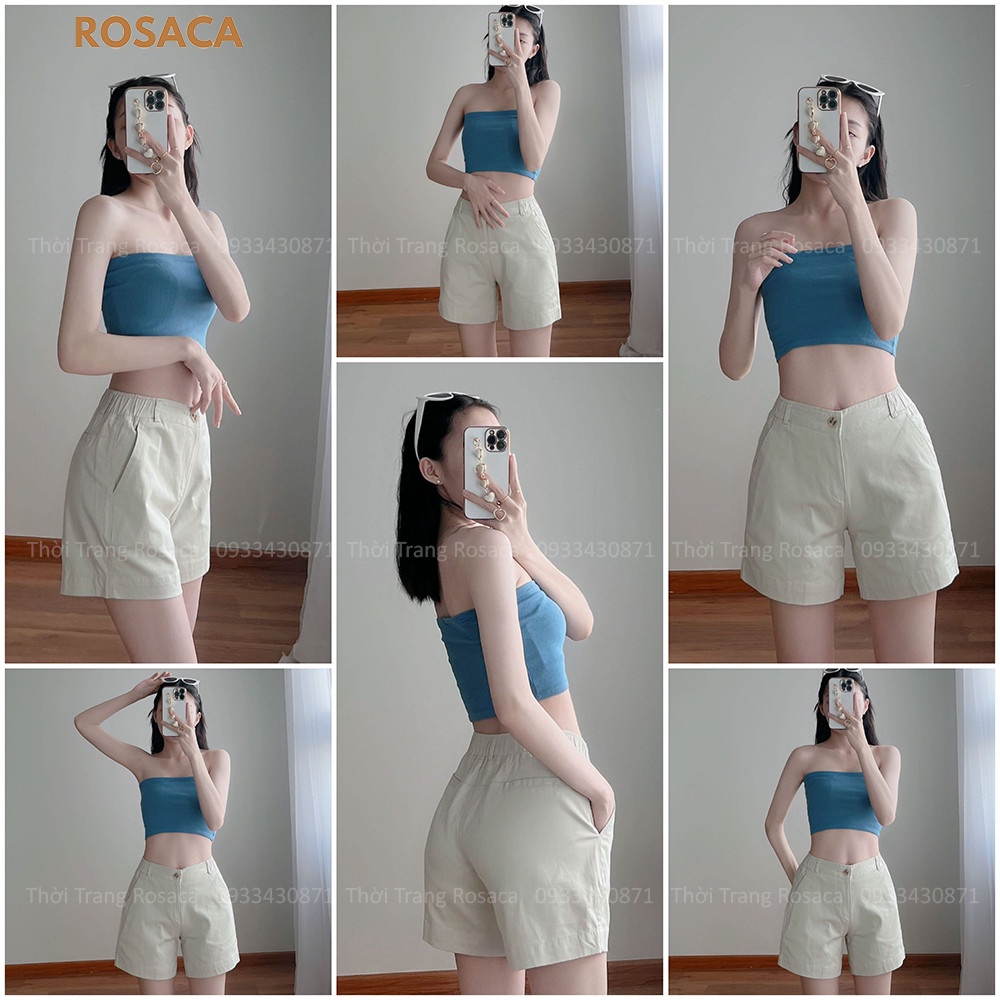 QUẦN ĐÙI KAKI NỮ GIÁ RẺ NHIỀU MÀU, KIỀU DÁNG ĐẸP ROSACA