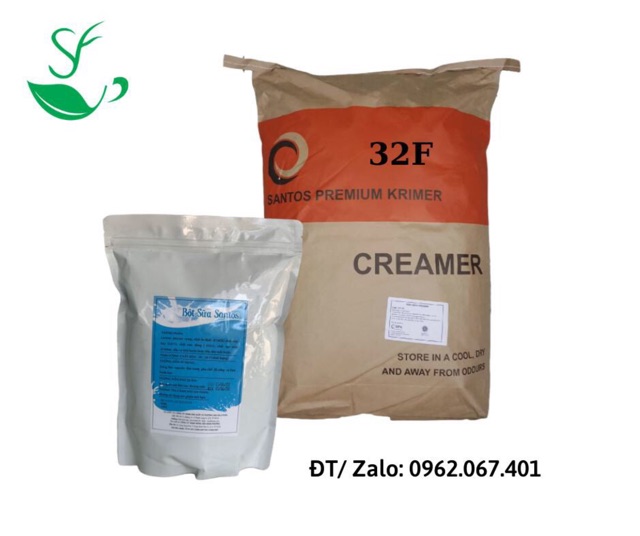 Bột sữa béo santos 32F (túi 1kg) - Nguyên liệu pha trà sữa thơm ngon
